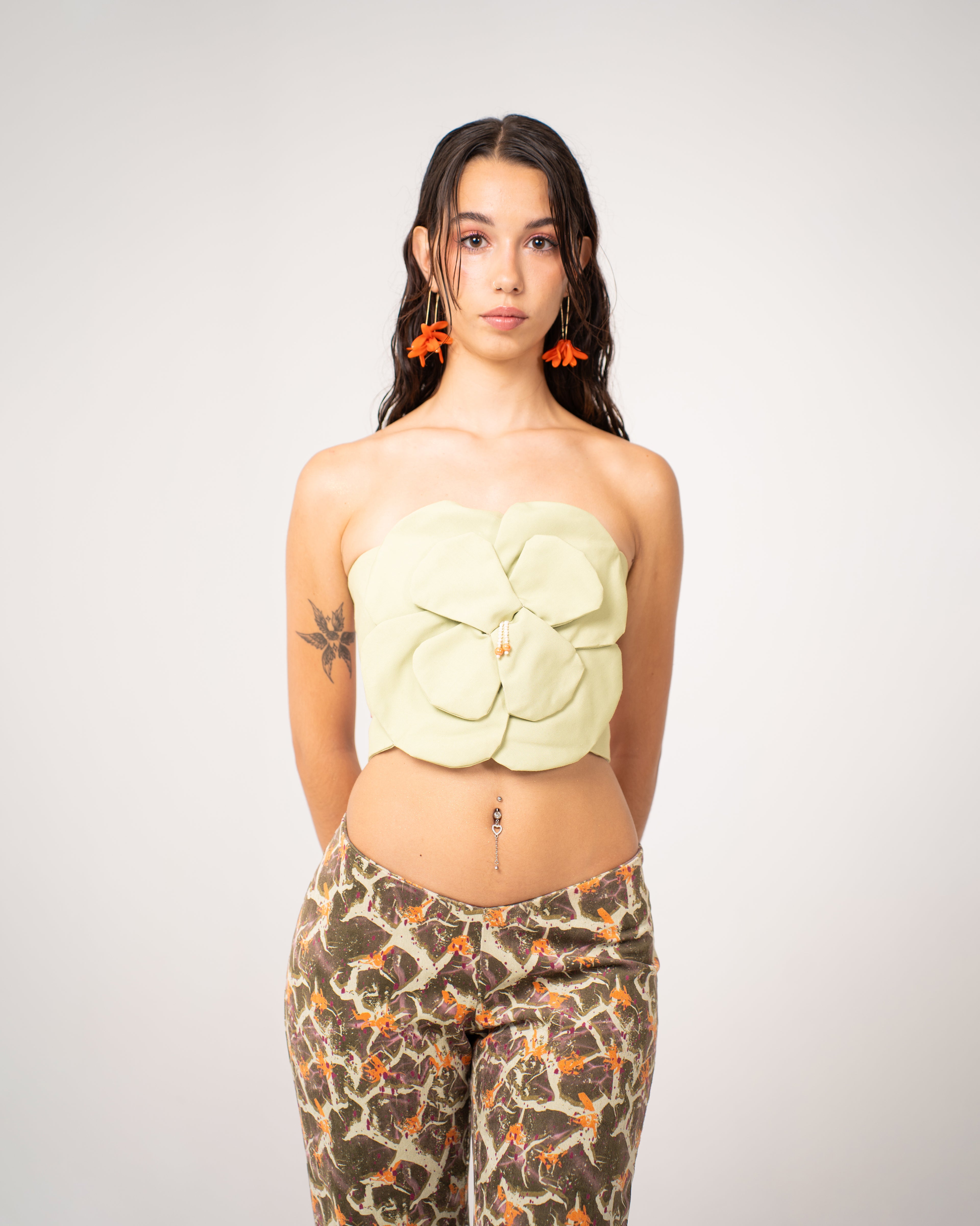 Corset Flor Verde