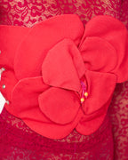 Corset Flor Rojo